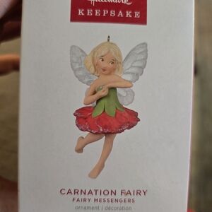 Hallmark 2023 Keepsake Carnation Fairy Ornament NIB!!